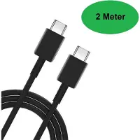 Ventarent 2 Meter USB-C Schnelladekabel schwarz passt für Samsung & iPhone 16 +15
