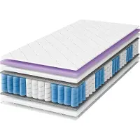 Wellbe HOME Matratze 120x200 Taschenfederkernmatratze Hybrid Premium ProHybrid Härtegrad H2/H3 Höhe 22 cm Beidseitig Visco abnehmbarer Bezug