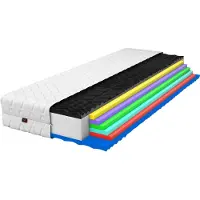 Wellbe HOME Matratze 180x200 Schaummatratze Eco Complex Max Massagefunktion 21 cm mit gestepptem Bezug H3/H4 Mittelfest