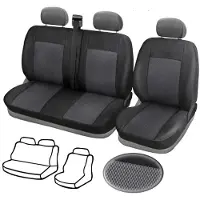 PRO-GROUP 1+2 Set Sitzbezüge Schonbezüge aus Polyester für Fiat Ducato 2006-2019 Premium