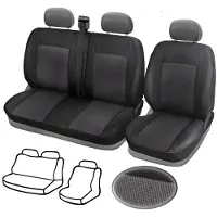 PRO-GROUP 2+1 Set Sitzbezüge Schonbezüge aus Polyester für Fiat Ducato 2006-2019 Premium