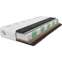 Wellbe HOME Matratze 180x200 Massage Aloe Vera taschenfederkernmatratze PREMIUM BLACK Schwarz 24 cm Luxus bequem H3/H4
