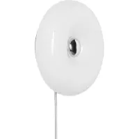 Alpinaluz Weiße, ringförmige LED-Wandleuchte aus Glas, Ø 30 cm, 12 W, Farbtemperatur 3000 K/4000 K/6000 K, mit Kabel, Stecker und Schalter