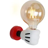 Alpinaluz Kinderwandlampe E27 – Lustiges Cartoon-Hand-Design „TOONHAND“