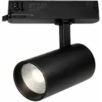 Alpinaluz Foco LED für Drehstrom-Schienenbeleuchtung, 38 W, wählbare Farbtemperatur 2700 K, 4000 K, 6000 K, einstellbar, Schwarz