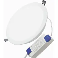 Alpinaluz LED-Einbau-Downlight 40 W IP44 3 wählbare Farbtöne 135 lm/W Schnitt Ø200-220 mm mit Lifud-Treiber