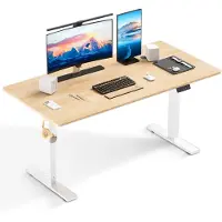 HOMAVO Schreibtisch 60×110 cm Höhenverstellbarer Schreibtisch Elektrisch, Memory- und Anti-Kollisionsschutz, 70 kg Tragkraft