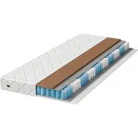 Wellbe HOME Matratze 80x200 Taschenfederkernmatratze mit Kokos POLO, 14 cm, H2/H3, mit Bezug, weich bis mittelfest, beidseitig