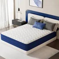 HOMAVO Matratze 90x200 cm, 22 cm, 7-Zonen Taschenfederkern, H3 Härtegrad, ausgewogene Festigkeit, orthopädisch, anti-allergisch,