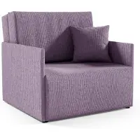 LIKMA Olita Schlafsofa 1-Sitzer mit Schlaffunktion 87 cm Violett Kord Stoff Anafi für Wohnzimmer
