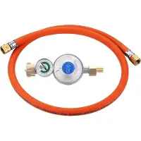 Cadac Druckregler mit Schlauch Universal mit Überströmsicherung 50 mbar, 0,85 m