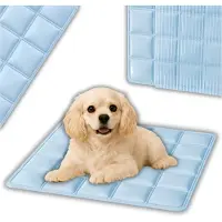 Livoyn Kühlmatte für Hunde Katzen selbstkühlend ungiftiges Gel wasserdicht Kühlkissen Kühlmatte für kleine Haustiere 45x45 cm Liegeplatz Wasserdichtes Kühl