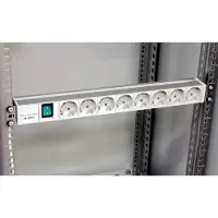 Schneider Electric NSYAPU19S8S Actassi, 1HE Stromverteilerschiene, 8 Steckdosen+Schalter 19P VDE