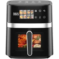 OEM Heißluftfritteuse, 8-in-1 Funktionalität, Touch-Control-Oberfläche, Schwarz, EU