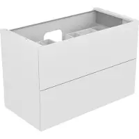 Keuco Edition 11 Waschtischunterbau 1050 x 700 x 535 mm mittig mit 2 Auszüge - Weiß Lack Glanz - 31352210000