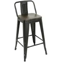 StarTech.com 4er-Set Barhocker - Café Barstuhl - Metallrahmen - Modern, minimalistisch - Für Küche, Bistro, Café - Nicht höhenverstellbar - Nicht drehbar - Schwarz