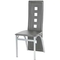 StarTech.com Esszimmerstühle 2er-Set - Esszimmerstuhl - Hohe Rückenlehne - Gepolsterter Sitz - Metallgestell - Ohne Armlehnen - Minimalistisches Design - Montage Erforderlich - Grau