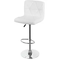 StarTech.com 2er Set Barhocker - Barstuhl - Metallgestell - Gepolsterter Sitz - Feste Höhe - Nicht drehbar - Ohne Armlehnen - Minimalistisches Design - Weiß