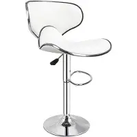 StarTech.com Barhocker 2er-Set - Moderner Barstuhl - Höhenverstellbar - 360° Drehbar - Dick Gepolsterte Sitzfläche - Metallgestell - Weiß
