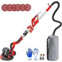 StarTech.com Exzenterschleifer 710W 225 mm Trocken- und Trockenbauschleifmaschine - LED-Leuchtband - Vakuumbeutel - Handschuhe Schutzbrille - Steckdosenleuchte