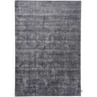 Tom Tailor Teppich HOME "Shine uni" Gr. 3, grau (anthrazit), B:140cm H:8mm L:200cm, Viskose, Teppiche, Teppich, Handwebteppich, 100% Viskose, handgewebt, mit elegantem Schimmer
