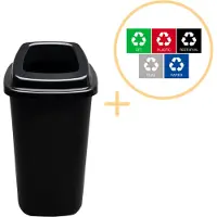 Northio Plafor Sortierbehälter 28L - Recycling - Schwarz