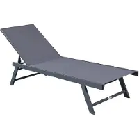 HOME DELUXE NAILEA Gartenliege – Anthrazit oder Weiß, Stahl, Polyester (192 x 60 x 32–96 cm) | verstellbare Rückenlehne und zeitloses Design