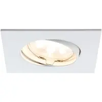 Paulmann Premium Einbauleuchten Set Coin klar eckig schwenkbar LED 3x6,8W 2700K 230V 51mm Weiß matt/Alu Zink