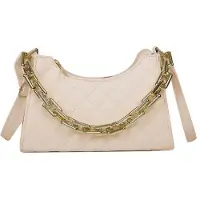 Carla Damen elegante Handtasche Sandland Sahne
