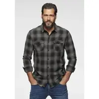 Arizona Langarmhemd , Herren, Gr. S (37/38), N-Gr, grau (anthrazit), Obermaterial: 100% Baumwolle, kariert, tailliert, Hemden Langarmhemd, im trendigem Karo und Brusttaschen, Topseller