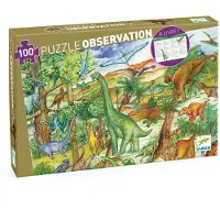 Djeco Beobachtungspuzzle „Dinosaurier“,