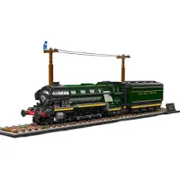 Mould King 12044 Dampflok Stromlinie auf Vitrinensockel - Klemmbausteine Set (1766 Teile)