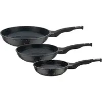 GSW Pfannen-Set "Titanium Granit Advanced", schwarz, Pfannen, Pfannen-Set, Pfannen-Set aus Aluminium-Guss mit Antihaft-Versiegelung