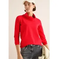 Cecil 3/4-Arm-Shirt , Damen, Gr. S (38), rot (pumpkin orange), Jersey, Obermaterial: 63% Modal, 35% Baumwolle, 2% Elasthan, lässig geschnitten, Rundhals, Shirts 3/4-Arm-Shirt, mit großem Kragen