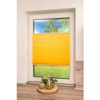 K-Home Plissee "Klemmfix Pisa" Gr. 40, gelb, B:40cm H:210cm, Obermaterial: 100% Polyester, Plissees, Plissee, Crushed-Optik