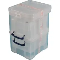 Really Useful Aufbewahrungsboxen 3x 35.0 l transparent 48.0 x 39.0 31.0 cm+ GRATIS 1 St.