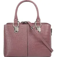 Cluty Umhängetasche "Damen echt Leder, Made in Italy", Damen, Gr. B/H/T: 24cm x 16cm x 7cm onesize, rosa (alt, rosa), Leder, Taschen Umhängetasche, echt Leder, Made in Italy