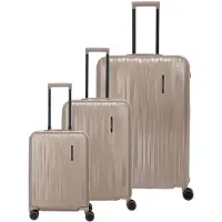 Travelite Barbara Novelty 4W Trolley-Set L / M / S Satin Nude beige 75cm
