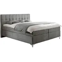 Hapo Boxspringbett "Nizza erhältlich in den Breiten 100, 160, 180 & 200cm", anthrazit, B:191cm L:200cm, Komplettbetten, Boxspringbett