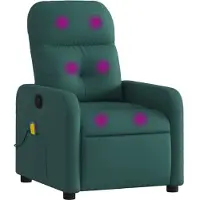 Syfax Massagesessel Dunkelgrün Stoff