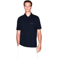 Armani Exchange für Herren. XM001286AF10366UB101 Regular Polo mit marineblauem Logo (XS), Lässig, Baumwolle, Kurzarm