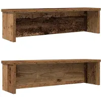 vidaXL Küchenregale Stapelbar 2 Stk. Altholz-Optik 50x15x16 cm