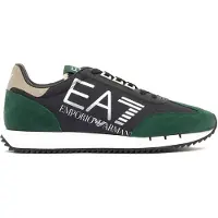 EA7 Unisex. 7X000541_AF18609 Schwarz-weiße Vintage-Sneakers Schwarz (36), Wohnung, Schnürsenkel, Sportlich
