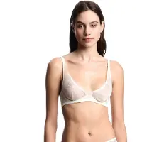 Emporio Armani für Damen. EW002718_AF19030 Weißer Netz-BH (95B), Heimtextilien, Polyamid