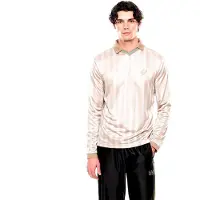 EA7 für Herren. 7M001299_AF21799 Polo Fußball weiß (M), Lässig, Polyester, Langarm