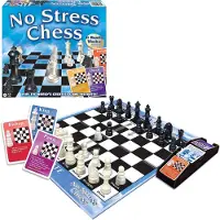 Winning Moves No Stress Chess, Faltbare Tafel, Schwarz, Weiß