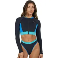 Salty Crew Surf Break Langarm-rash Guard Mit Durchgehendem Reißverschluss