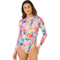 Rip Curl Party Wave Upf Damen-langarm-shorty Mit Rückenreißverschluss