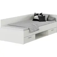 Kondela Bettgestell mit Stauraum Boat 90x200 cm - weiß