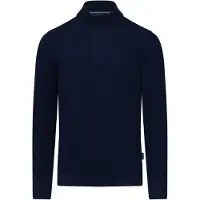 State of Art Half Zip Pullover Wool Blend Navy - 3XL